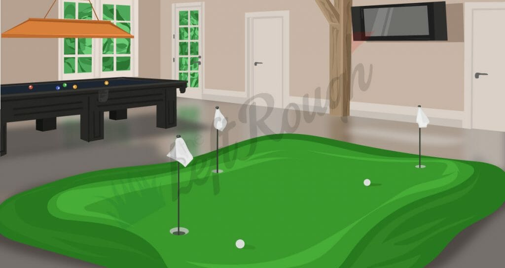 indoor putting green